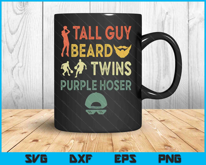 Tall Guy Beard Twins Purple Hoser SVG PNG Digital Printable Files Tall Guy Beard Twins Purple Hoser SVG PNG Digital Printable Files