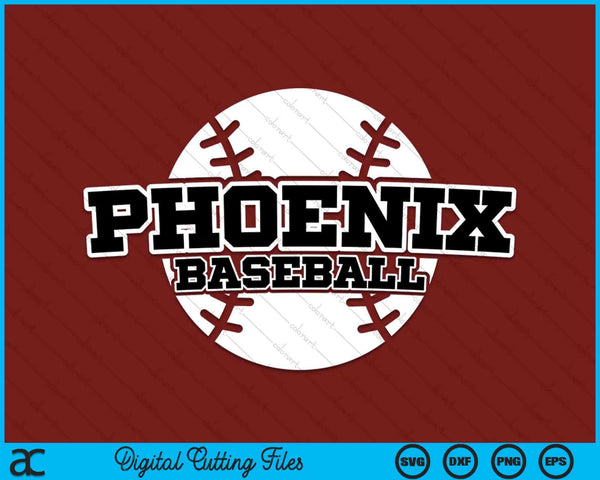 Phoenix Baseball Block Font SVG PNG Digital Cutting Files