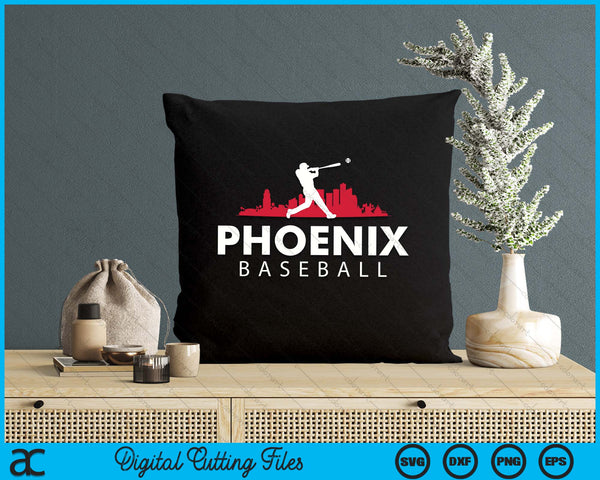 Phoenix Baseball Vintage Minimalist Retro Baseball Lover SVG PNG Digital Printable Files