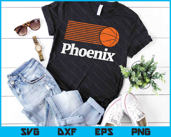 Phoenix Basketball Retro City Arizona State SVG PNG Cutting Printable Files