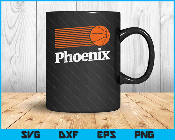 Phoenix Basketball Retro City Arizona State SVG PNG Cutting Printable Files