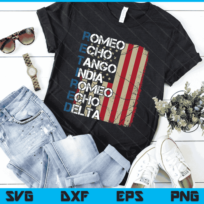 Phonetic Alphabet Retired Veteran Retirement Army Military SVG PNG Digital Cutting Files Phonetic Alphabet Retired Veteran Retirement Army Military SVG PNG Digital Cutting Files