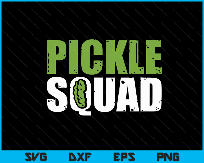 Pickle Cucumber Vegan Squad Green Grocer SVG PNG Digital Cutting Files