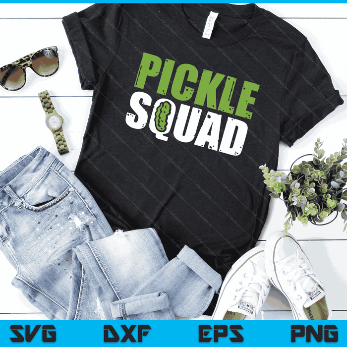 Pickle Cucumber Vegan Squad Green Grocer SVG PNG Digital Cutting Files