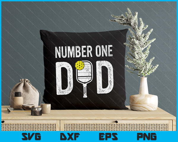 Pickleball Dad Number One Daddy Sayings Fathers Day SVG PNG Digital Printable Files