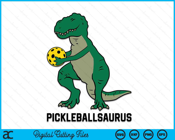 Pickleball Dinosaur Pickleball Boy Kids Pickleball Pickleballsaurus SVG PNG Digital Cutting Files