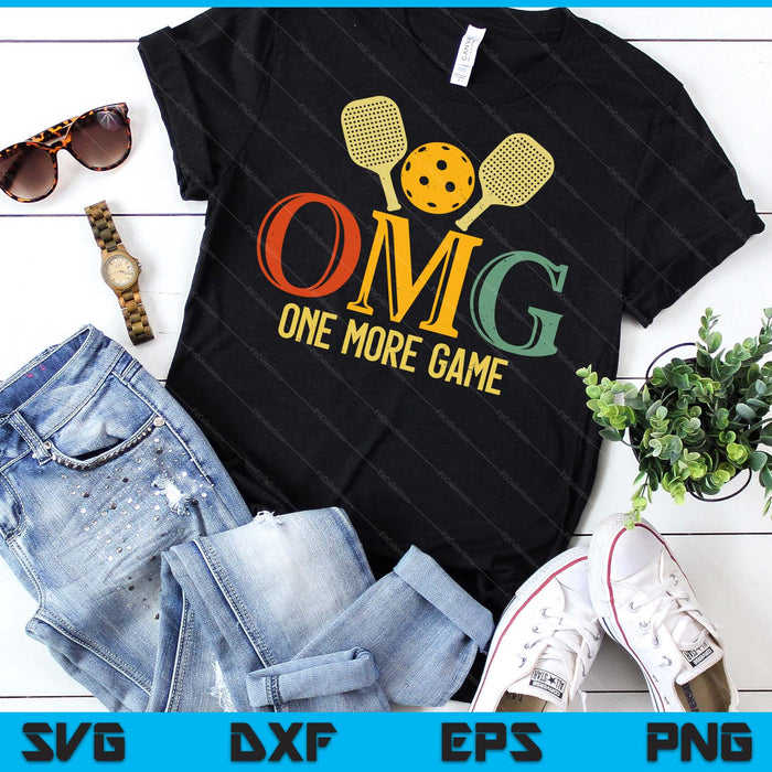 Pickleball OMG One More Game Pickle Ball SVG PNG Digital Cutting Files Pickleball OMG One More Game Pickle Ball SVG PNG Digital Cutting Files