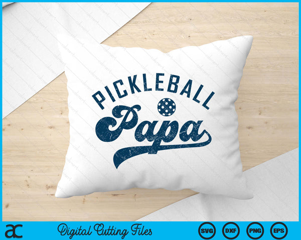 Pickleball Papa Daddy Father's Day SVG PNG Digital Printable Files