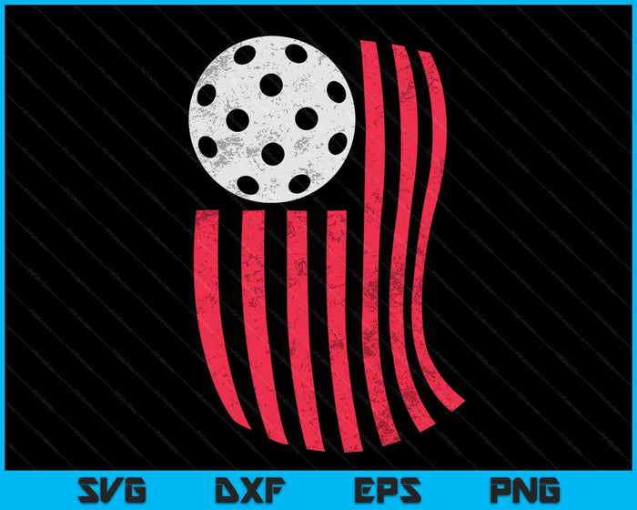 Pickleball USA American Flag Vintage 4th Of July SVG PNG Digital Cutting Files Pickleball USA American Flag Vintage 4th Of July SVG PNG Digital Cutting Files