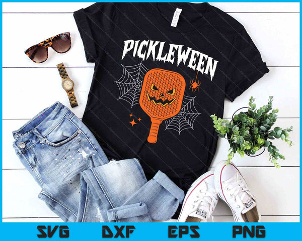 Pickleween Halloween Pickleball Players SVG PNG Digital Printable Files