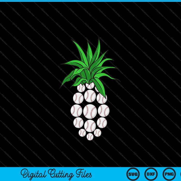 Pineapple Baseball Hawaiian Aloha Beach Hawaii SVG PNG Digital Cutting Files
