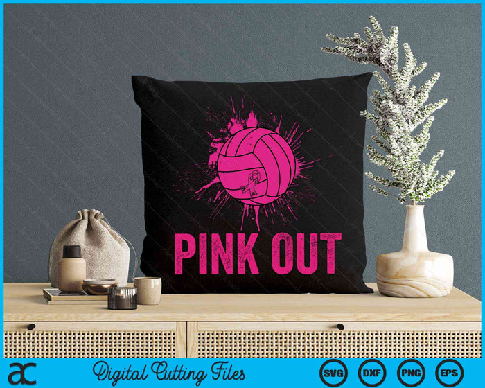 Pink Out Breast Cancer Awareness Volleyball Breast Cancer SVG PNG Digital Cutting Files Pink Out Breast Cancer Awareness Volleyball Breast Cancer SVG PNG Digital Cutting Files