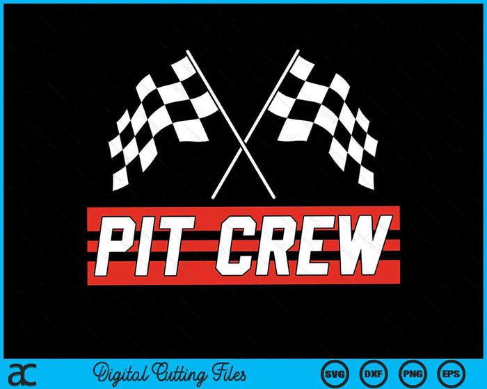 Pit Crew Race Car SVG PNG Digital Cutting Files