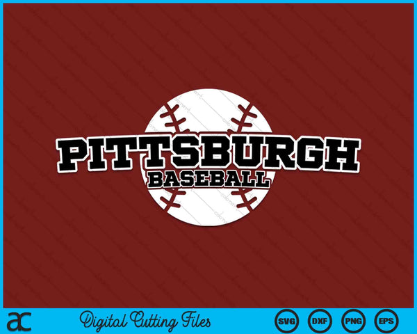 Pittsburgh Baseball Block Font SVG PNG Digital Cutting Files