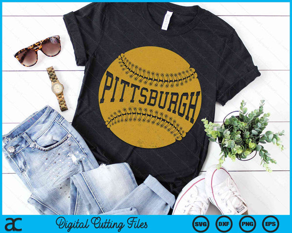 Pittsburgh Baseball Fan SVG PNG Digital Cutting Files