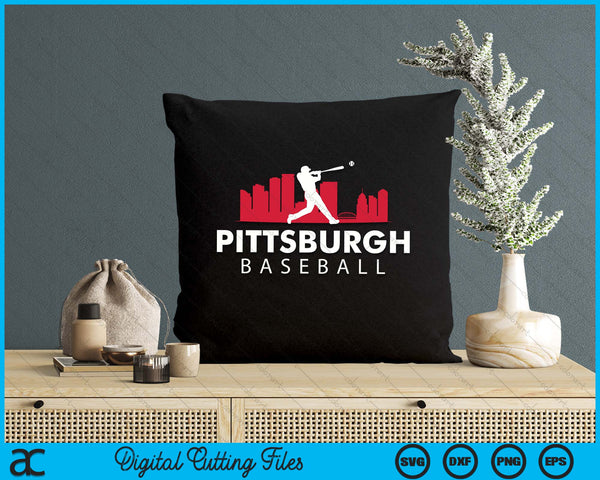 Pittsburgh Baseball Vintage Minimalist Retro Baseball Lover SVG PNG Digital Printable Files