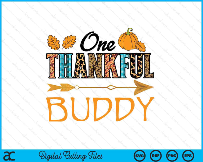 Plaid Leopard One Thankful Buddy Thanksgiving Fall SVG PNG Digital Printable Files Plaid Leopard One Thankful Buddy Thanksgiving Fall SVG PNG Digital Printable Files