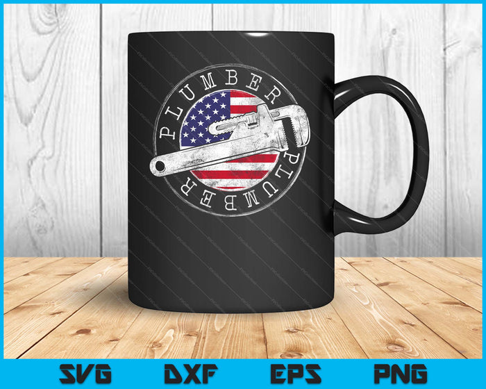 Plumber American Flag Plumbing Gift USA Patriot Stamp Style SVG PNG Digital Cutting Files Plumber American Flag Plumbing Gift USA Patriot Stamp Style SVG PNG Digital Cutting Files