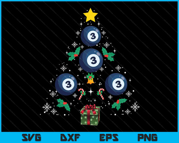 Pool Ball Christmas Tree Christmas Pool Ball SVG PNG Digital Cutting Files