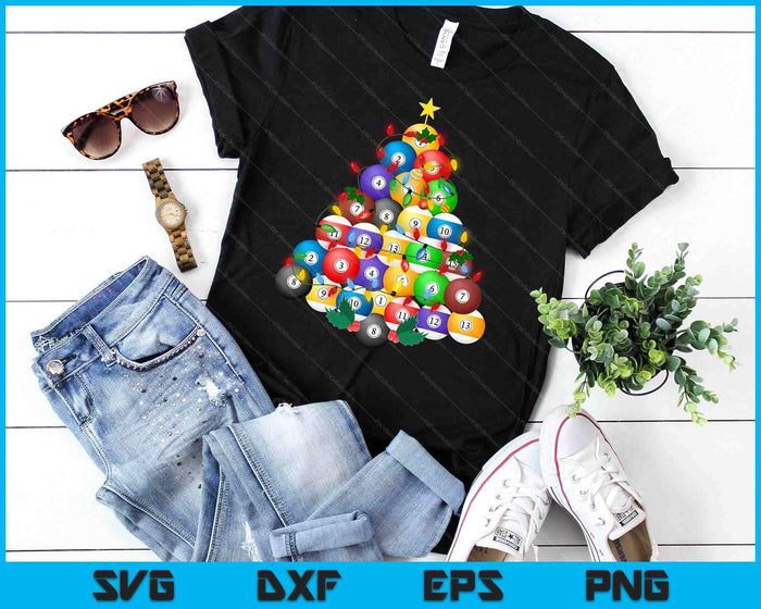 Pool Ball Christmas Tree Xmas Pajamas Player Coach SVG PNG Digital Printable Files Pool Ball Christmas Tree Xmas Pajamas Player Coach SVG PNG Digital Printable Files