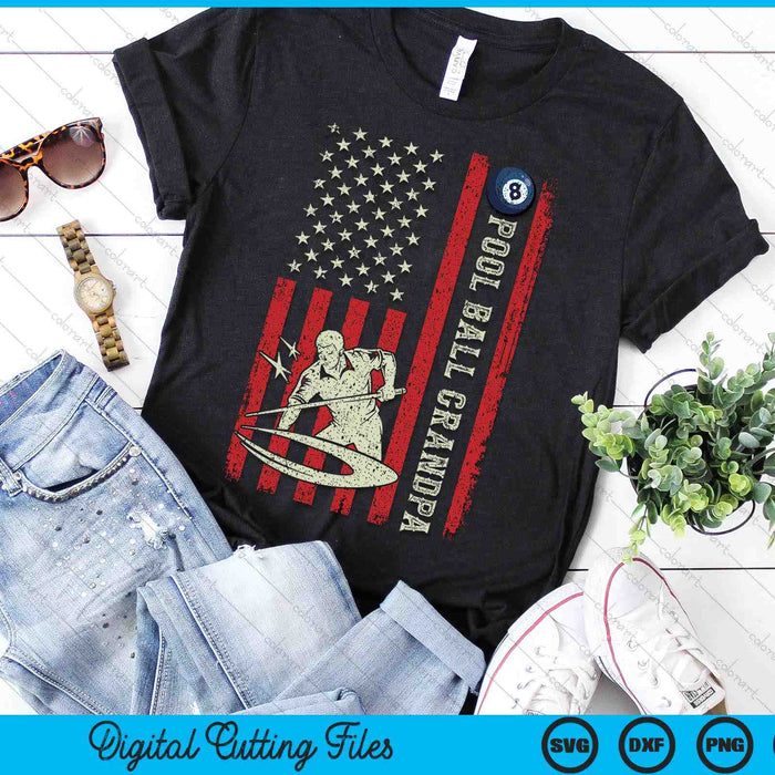 Pool Ball Grandpa US Flag Gifts For Grandpa SVG PNG Digital Printable Files Pool Ball Grandpa US Flag Gifts For Grandpa SVG PNG Digital Printable Files