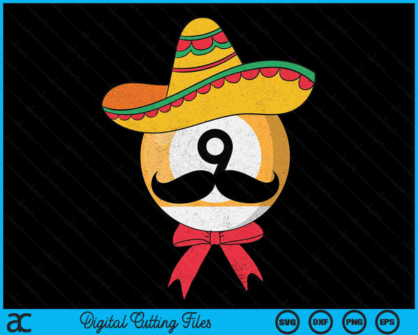 Poolball Mexican Sombrero Cinco De Mayo SVG PNG Digital Printable Files