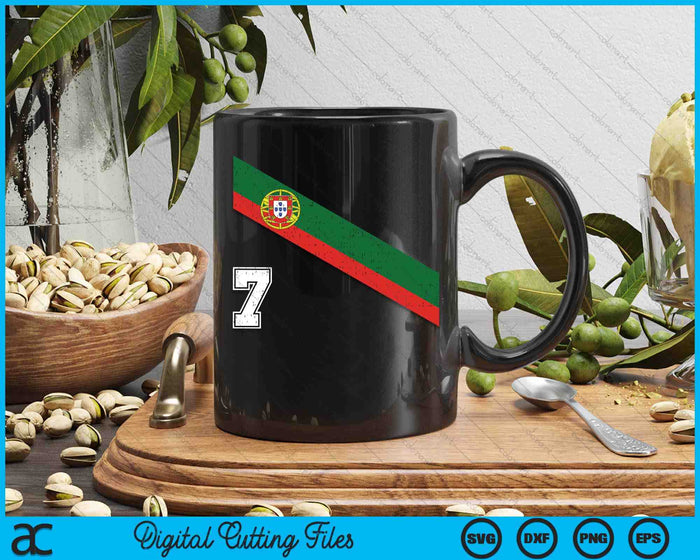 Portugal Soccer Number 7 Portugese Football Sports Lover Fan SVG PNG Digital Cutting File Portugal Soccer Number 7 Portugese Football Sports Lover Fan SVG PNG Digital Cutting File