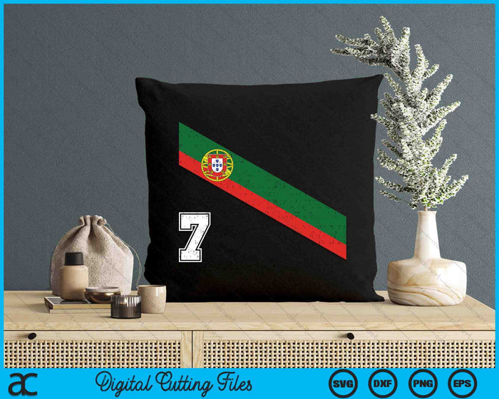 Portugal Soccer Number 7 Portugese Football Sports Lover Fan SVG PNG Digital Cutting File Portugal Soccer Number 7 Portugese Football Sports Lover Fan SVG PNG Digital Cutting File