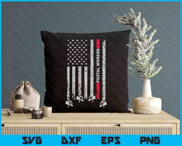Postal Worker Vintage Usa American Flag Us Postal SVG PNG Digital Printable Files