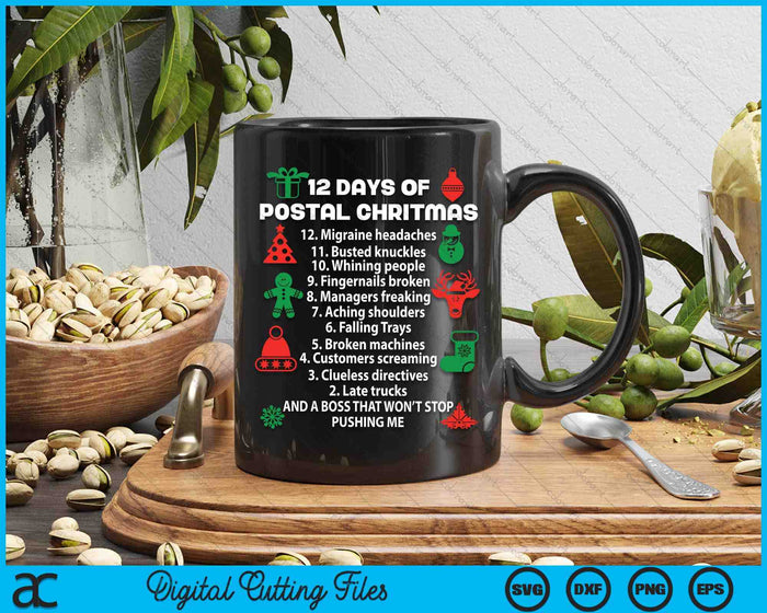 Postal Worker 12 Days Of Christmas Funny SVG PNG Digital Cutting File Postal Worker 12 Days Of Christmas Funny SVG PNG Digital Cutting File