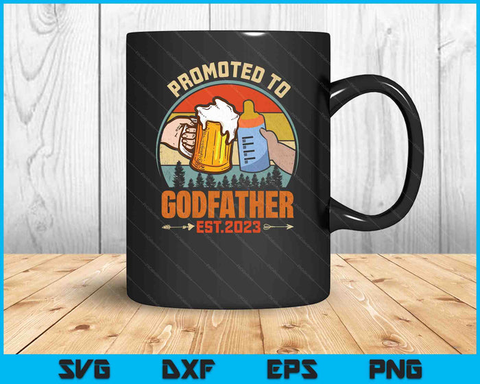 Promoted to Godfather 2023 SVG PNG Digital Cutting Files