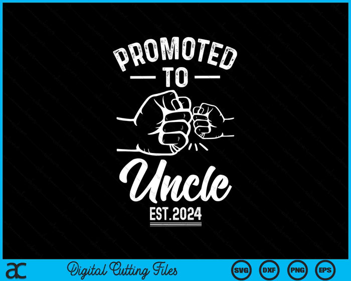 Promoted to Uncle 2024 Present For First Time New Uncle SVG PNG Digital Cutting Files Promoted to Uncle 2024 Present For First Time New Uncle SVG PNG Digital Cutting Files