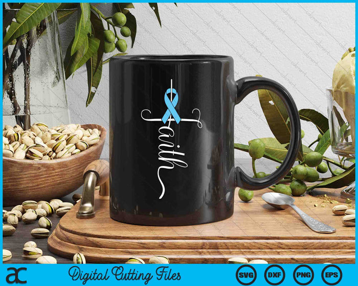 Prostate Cancer Awareness Light Blue Ribbon Faith Survivor SVG PNG Digital Printable Files Prostate Cancer Awareness Light Blue Ribbon Faith Survivor SVG PNG Digital Printable Files