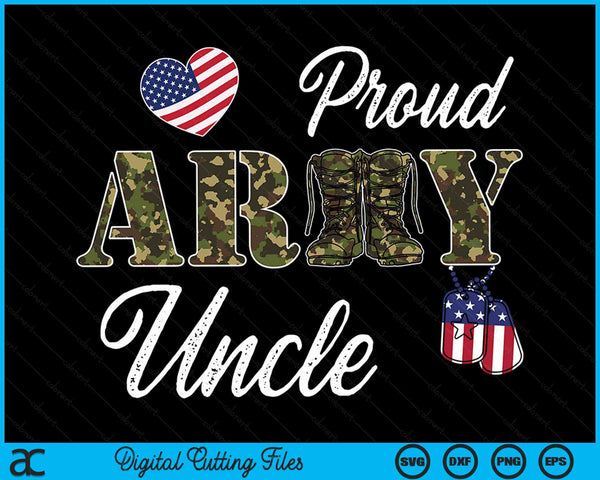 Proud Army Uncle Military Pride SVG PNG Digital Cutting Files