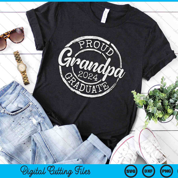 Proud Grandpa Of A Senior 2024 Graduate Class Stamp Graduation SVG PNG Digital Cutting Files Proud Grandpa Of A Senior 2024 Graduate Class Stamp Graduation SVG PNG Digital Cutting Files