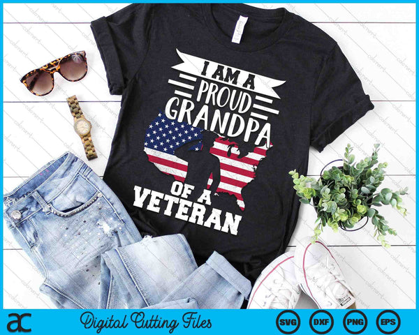 Proud Grandpa Veteran Nothing Scares Patriotic Veterans Day SVG PNG Digital Printable Files