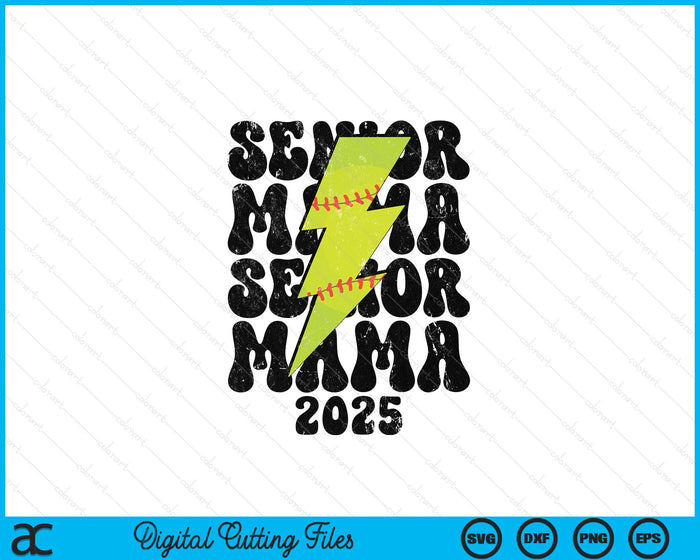 Proud Softball Senior Mama 2025 SVG PNG Digital Printable Files Proud Softball Senior Mama 2025 SVG PNG Digital Printable Files