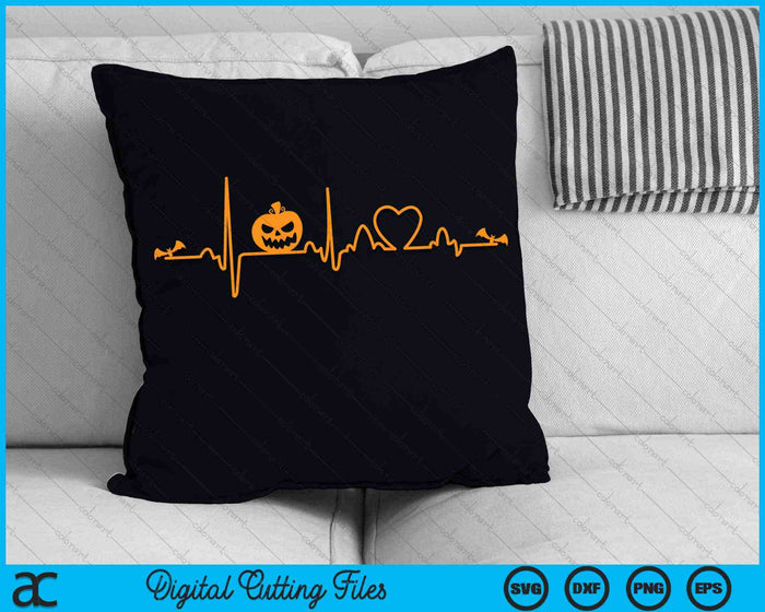 Pumpkin Heartbeat Halloween SVG PNG Digital Cutting Files Pumpkin Heartbeat Halloween SVG PNG Digital Cutting Files