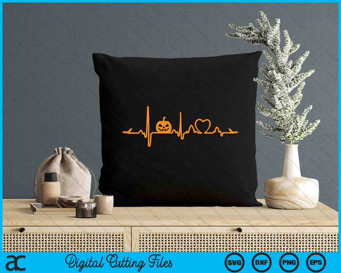 Pumpkin Heartbeat Halloween SVG PNG Digital Cutting Files Pumpkin Heartbeat Halloween SVG PNG Digital Cutting Files