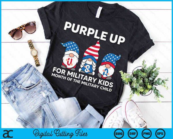 Purple Up For Military Kids In Month Of The Military Child SVG PNG Digital Cutting Files