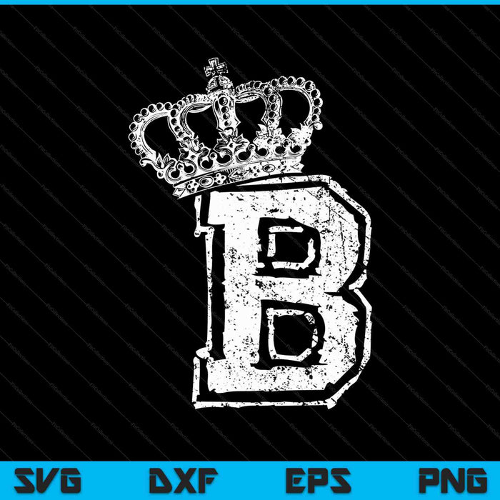 Queen B Letter B And Crown (Bee) SVG PNG Cutting Printable Files