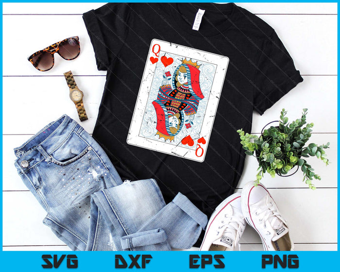 Queen Of Hearts Valentines Day Cool V-Day Couple Matching SVG PNG Digital Printable Files Queen Of Hearts Valentines Day Cool V-Day Couple Matching SVG PNG Digital Printable Files