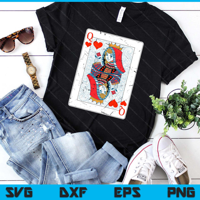 Queen Of Hearts Valentines Day Cool V-Day Couple Matching SVG PNG Digital Printable Files Queen Of Hearts Valentines Day Cool V-Day Couple Matching SVG PNG Digital Printable Files