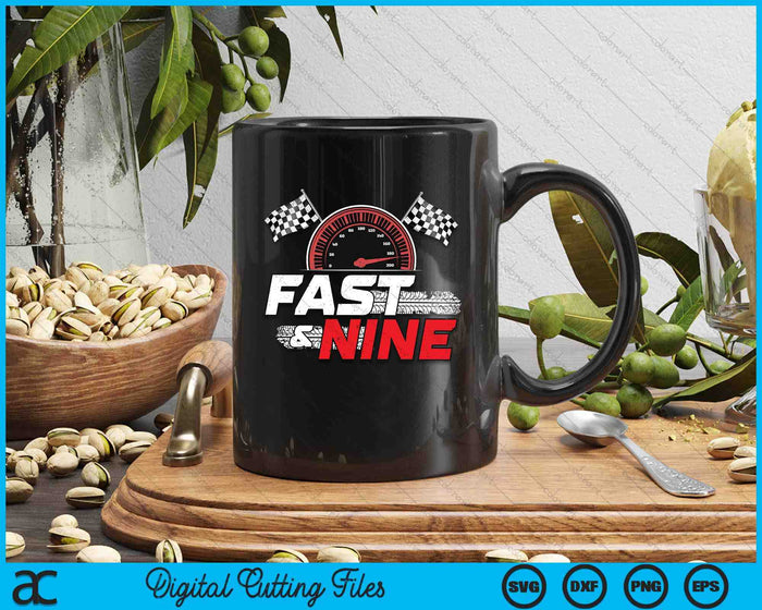 Race Car 9th Birthday Boy 9 Year Old Racing Car Driver SVG PNG Digital Printable Files Race Car 9th Birthday Boy 9 Year Old Racing Car Driver SVG PNG Digital Printable Files
