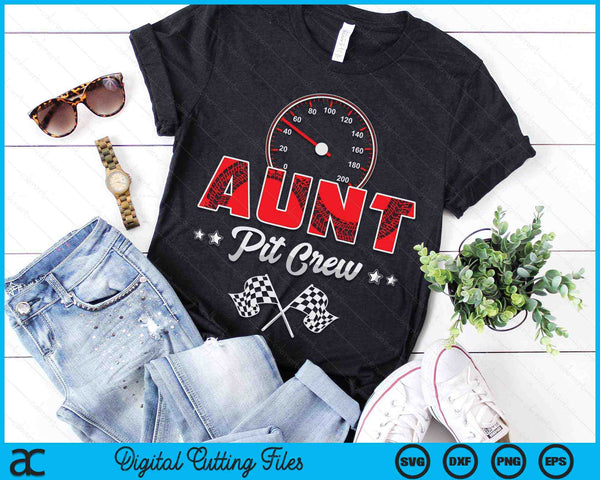 Race Car Birthday Party Racing Family Aunt Pit Crew SVG PNG Digital Printable Files