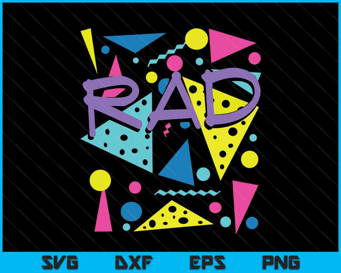 Rad 1980s Vintage Eighties Costume Party SVG PNG Archivos de corte digital Rad 1980s Vintage Eighties Costume Party SVG PNG Archivos de corte digital
