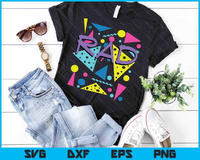 Rad 1980s Vintage Eighties Costume Party SVG PNG Archivos de corte digital Rad 1980s Vintage Eighties Costume Party SVG PNG Archivos de corte digital