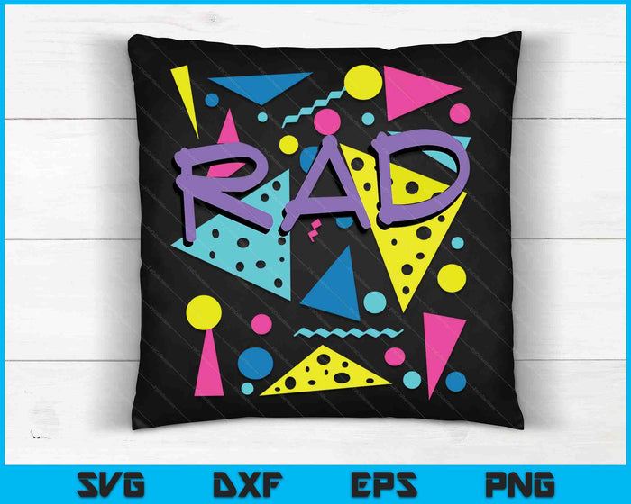 Rad 1980s Vintage Eighties Costume Party SVG PNG Archivos de corte digital Rad 1980s Vintage Eighties Costume Party SVG PNG Archivos de corte digital