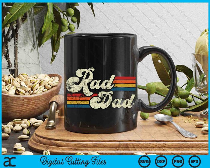 Rad Dad Retro Fathers Day SVG PNG Cutting Printable Files Rad Dad Retro Fathers Day SVG PNG Cutting Printable Files