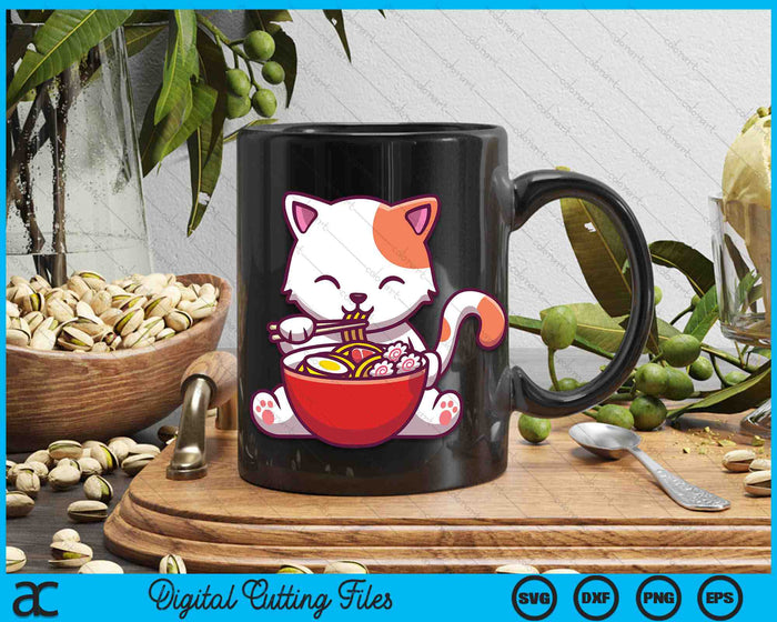 Ramen Cat Kawaii Anime Japanese Kawaii Neko SVG PNG Digital Cutting Files Ramen Cat Kawaii Anime Japanese Kawaii Neko SVG PNG Digital Cutting Files